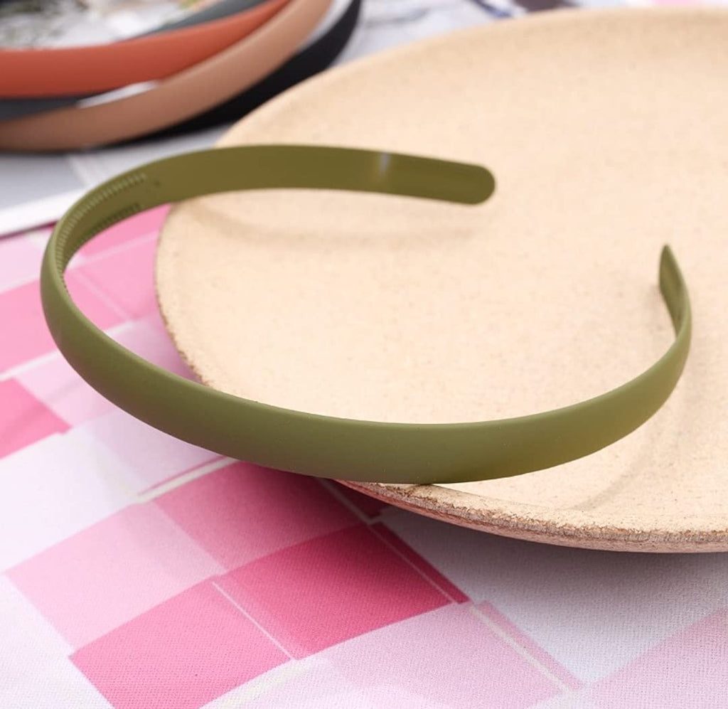 ANNA CREATIONS 12 pcs Korean Stylish Plastic Hair Band Comb Teeth Matte Headband Hair Accessory for Women and Girls