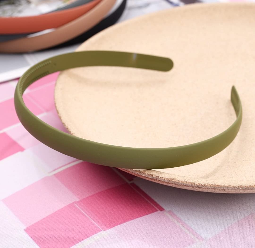 ANNA CREATIONS 12 pcs Korean Stylish Plastic Hair Band Comb Teeth Matte Headband Hair Accessory for Women and Girls