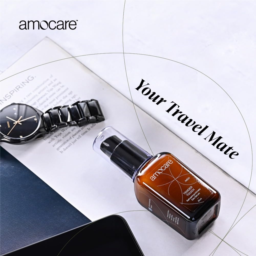 Amocare Liquid Intimate Deo Serum For Men | Prevents Body Odour, And Kills Bacteria | Easy To Apply, Soothes And Exfoliates | For Sensitive And Normal Skin | Aqua Fragrance | Alcohol Free - 50Ml
