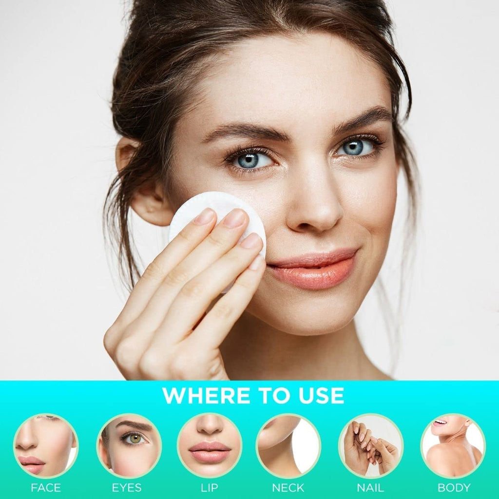 50Pcs Cotton Pads for Face - Natural Round Makeup Remover, Soft Baby Care, Face Cleansing, Lotion and Cream Applying (Packing May Vary)