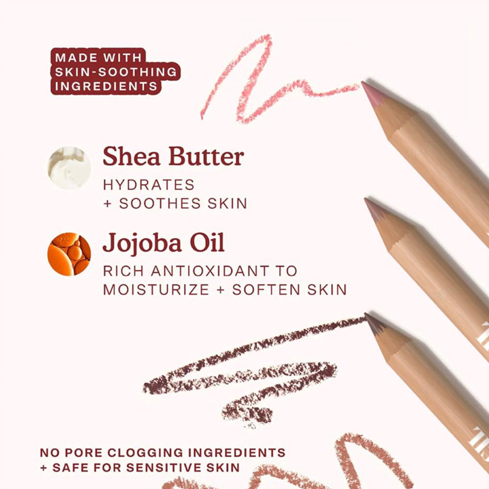 6pcs Nude Lip Liner Makeup Set - Waterproof & Smudge-Proof Matte Pencil, Long-Lasting & Durable, Smooth & Easy Glide, Non-Smudge, Contouring, Filling & Layering (SKETCH-ROAST, 6 Count (Pack of 1))