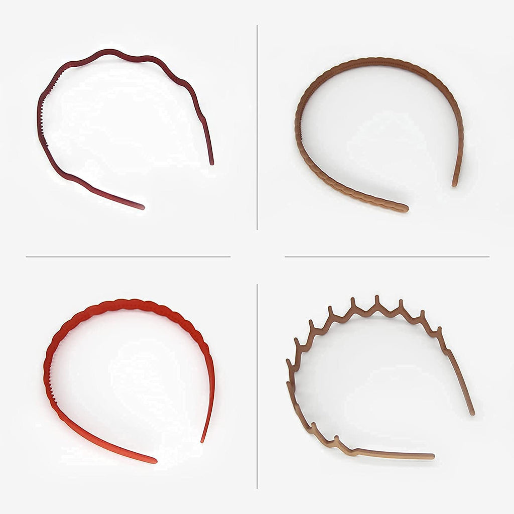 ANNACREATIONS 8 Pcs Fashion Plastic Elastic Hair Comb teeth Headband for Women and Girls - Multicolor