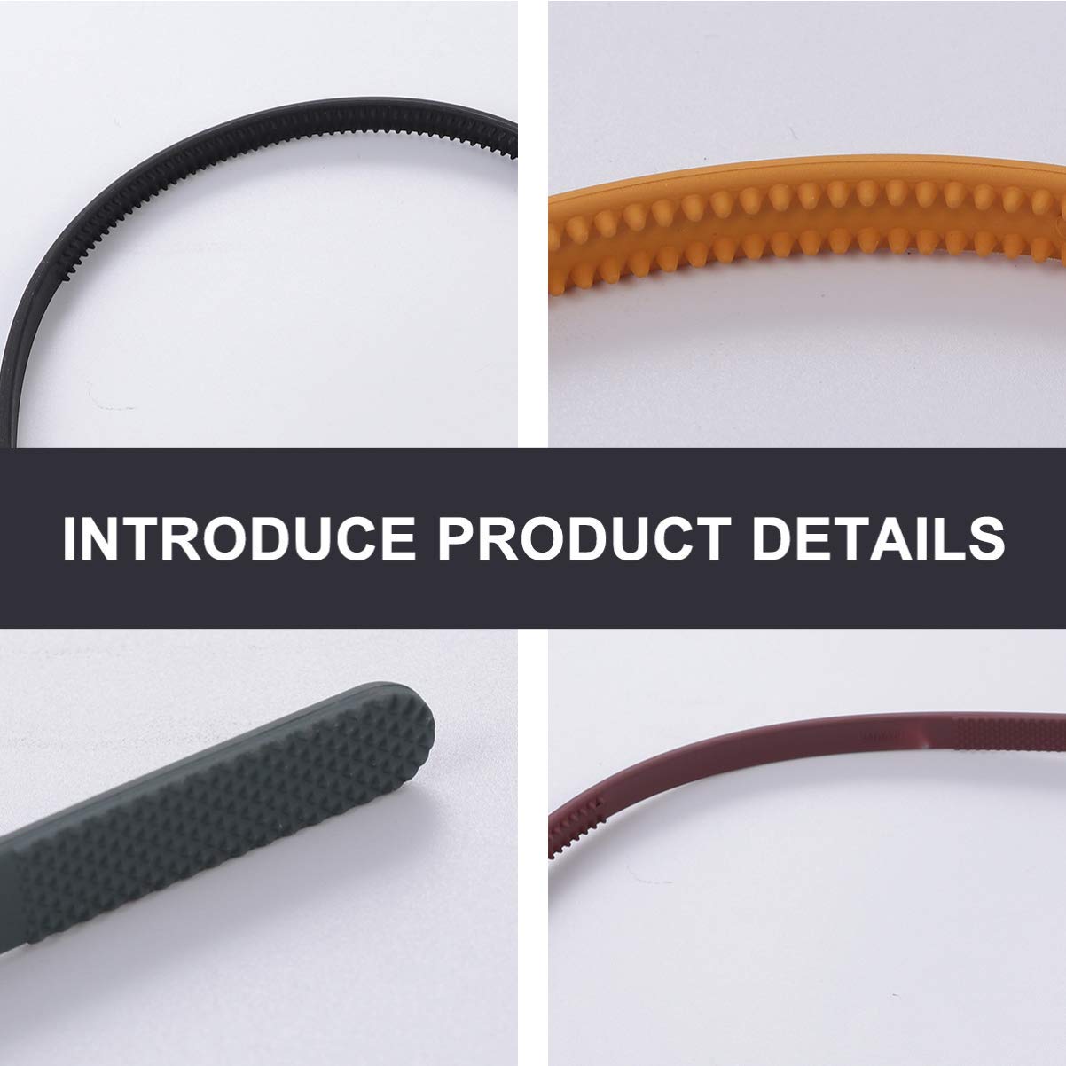 ANNACREATIONS 12 Pcs Fashion Plastic Matte Hair Band For Women And Girls