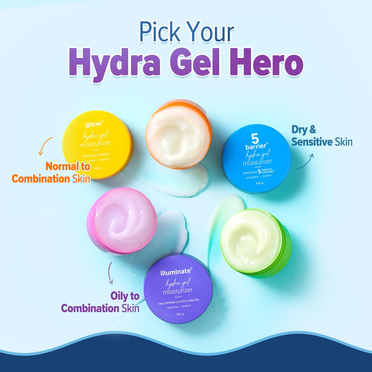 Aqualogica Illuminate + Hydra Gel Moisturizer with Wild Berries & Alpha Arbutin | 24 Hour Intense Hydration | Water-Like Gel Texture | Non-Sticky & Quick Absorbing for Luminous Skin | 200 g