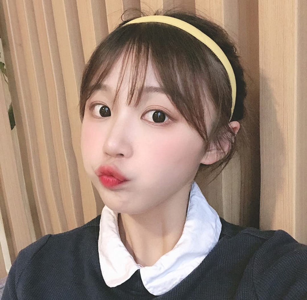 ANNA CREATIONS 12 pcs Korean Stylish Plastic Hair Band Comb Teeth Matte Headband Hair Accessory for Women and Girls