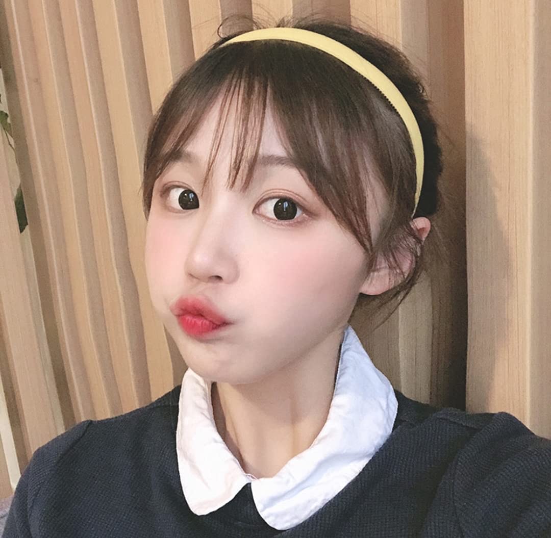 ANNA CREATIONS 12 pcs Korean Stylish Plastic Hair Band Comb Teeth Matte Headband Hair Accessory for Women and Girls