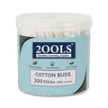 2ools Cotton Buds, Gentle Cotton Swabs for Personal Hygiene and Beauty - 200 Sticks (400 Swabs)