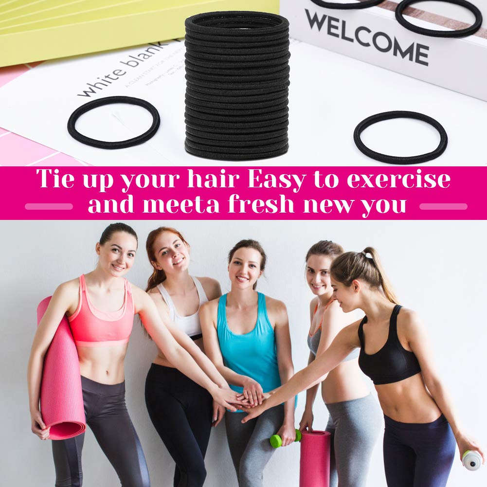 Anezus 250 Pcs 3mm Black Elastics Small Hair Ties Hair Bands Accessories for Girls: Black Elastics(3mm)