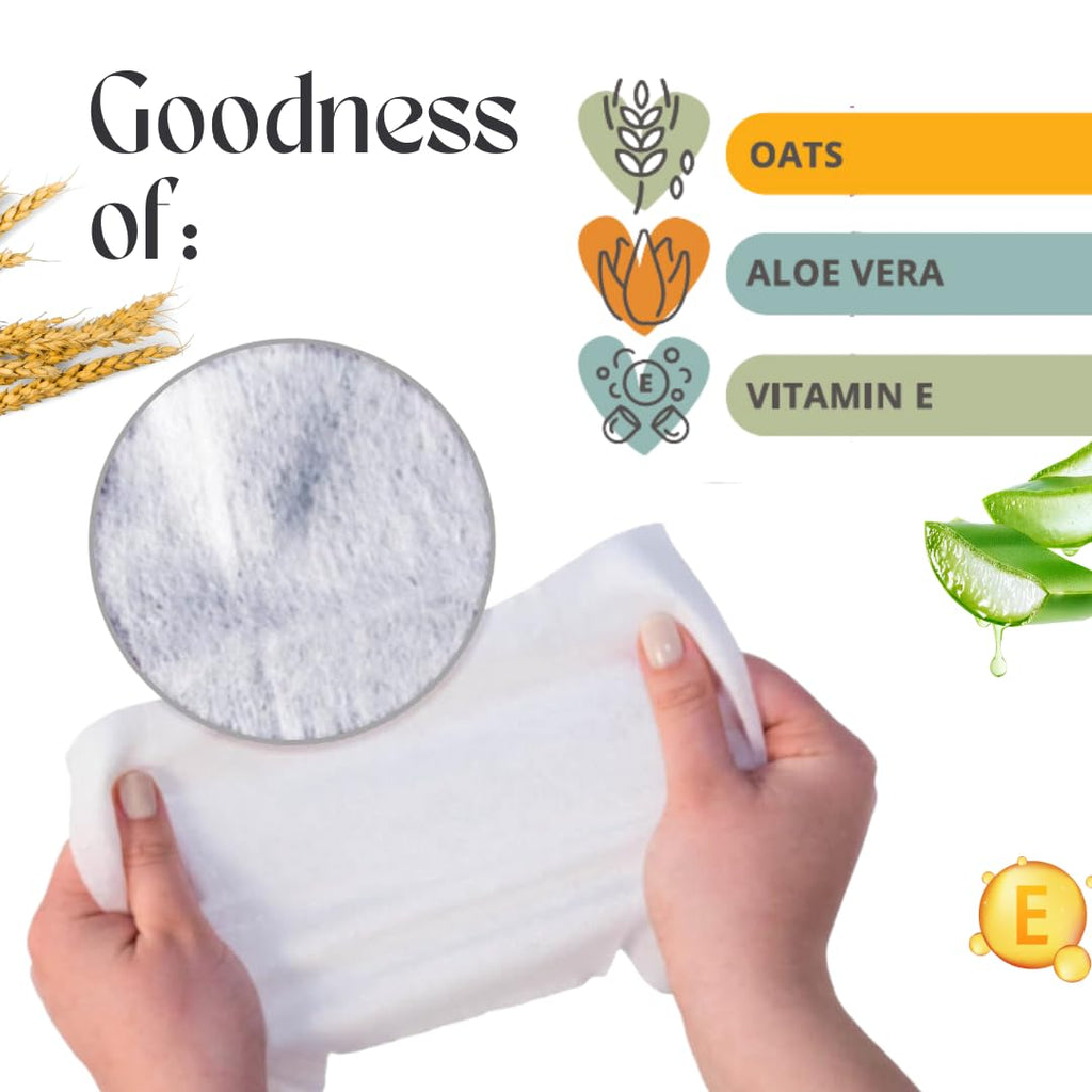 Adore Baby Water Wipes - 98% Paani Based Baby Wipes with Oat Extracts & Goodness of Aloe Vera & Vitamin E - 80 Count,Oats Wipes,Pack of 1