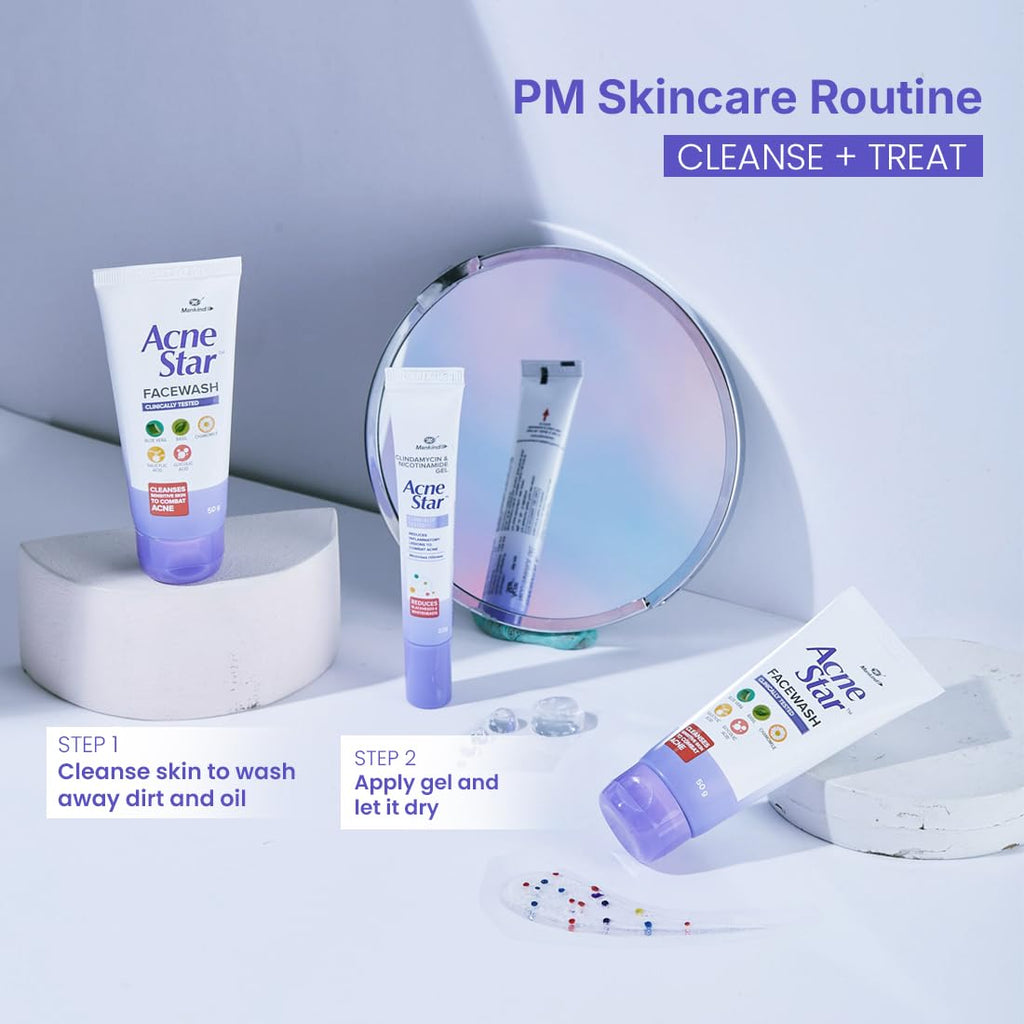 Acnestar Mankind Unisex Face Wash - (50 Gr, 2 Pc)