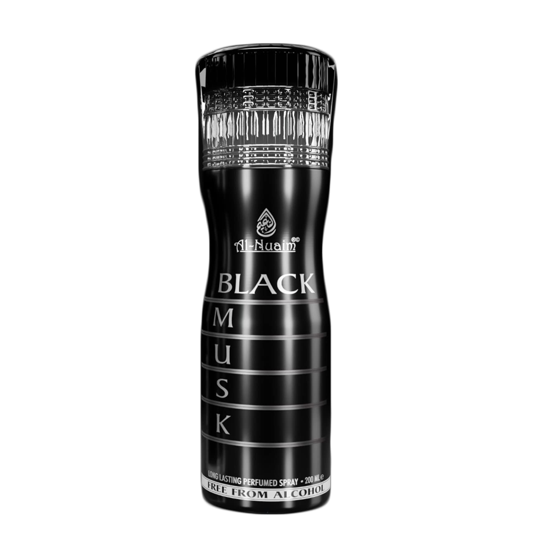 Al-Nuaim Black Musk Alcohol Free Deodorant | Body Spray | Long Lasting Perfumed Spray For Men | Pack of 2 x 200ml