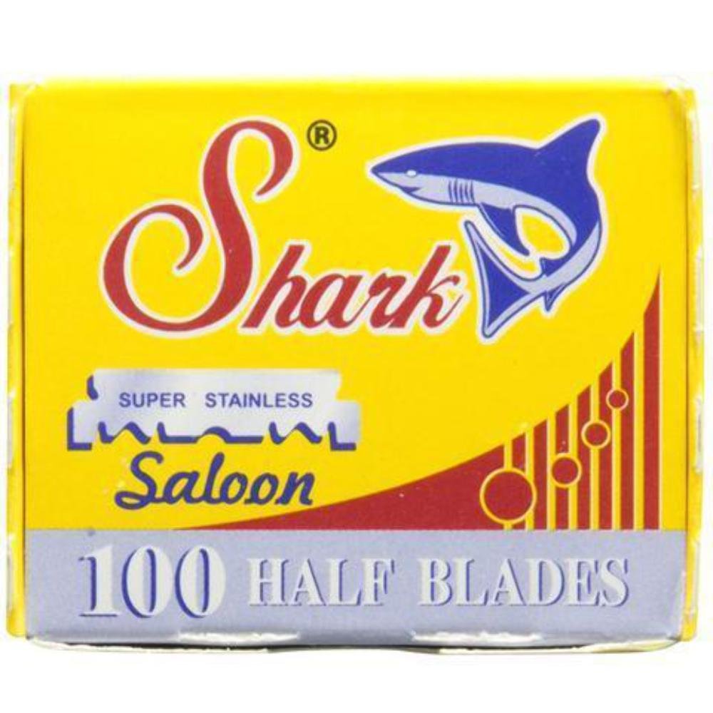 100 Shark Super Stainless Straight Edge Barber Razor Blades for Professional Barber Razors