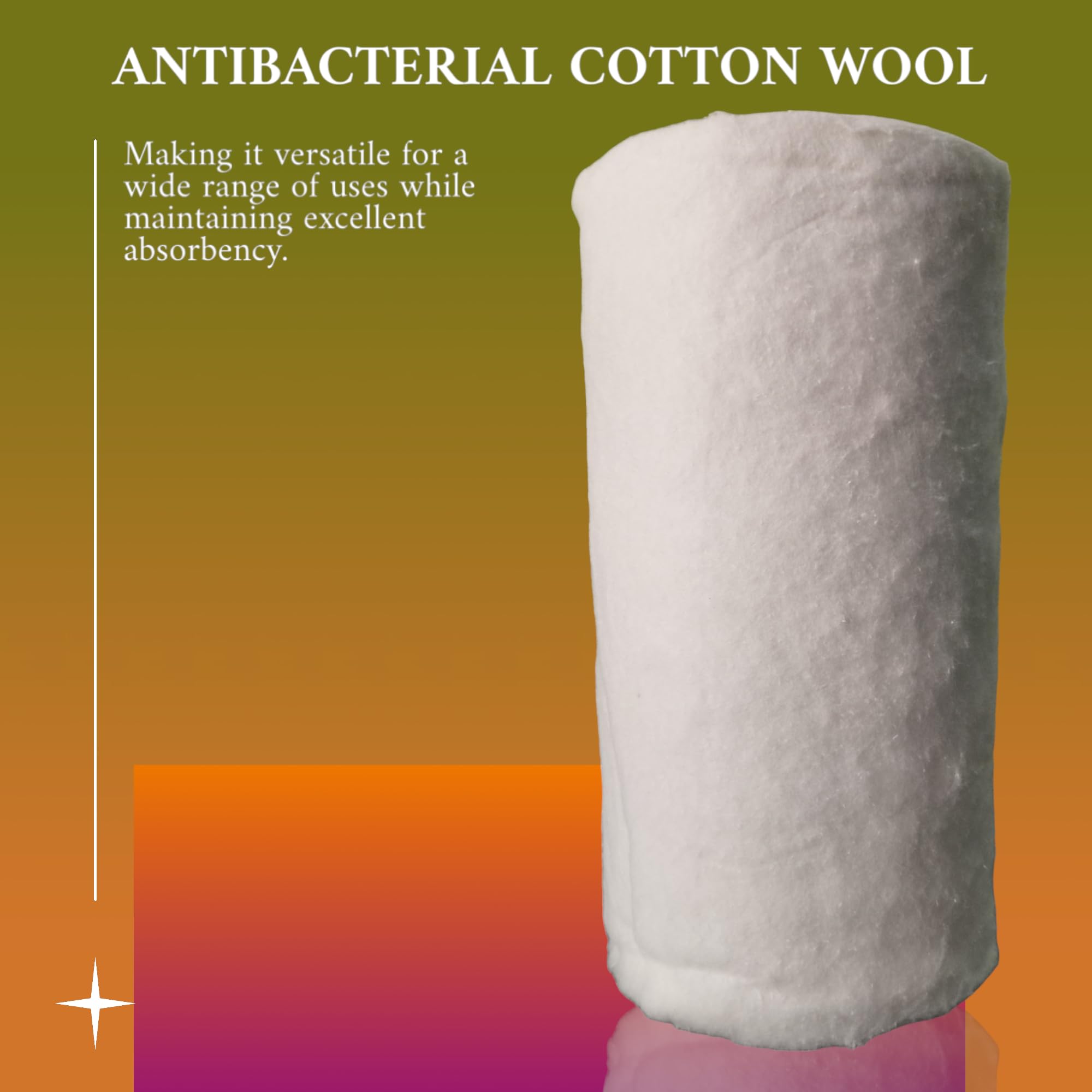 AdviCare Absorbent Pure Cotton Wool for Multipurpose use,Cotton Wool can use for First-Aid, Clinical Use, Makeup Remover, Salon, Beauty Baby care & art and Craft pack of 500gms -White