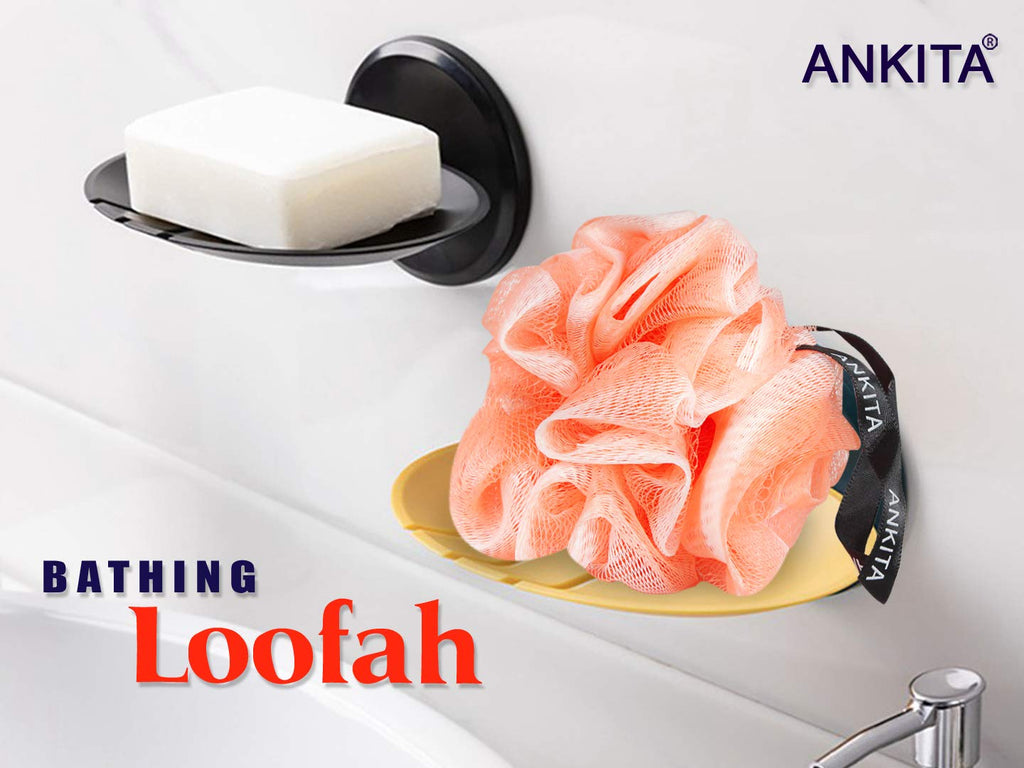 Ankita Bath Shower Sponge Loofah, Mesh Pouf Shower Ball, Mesh Bath and Shower Sponge(Color may Vary)