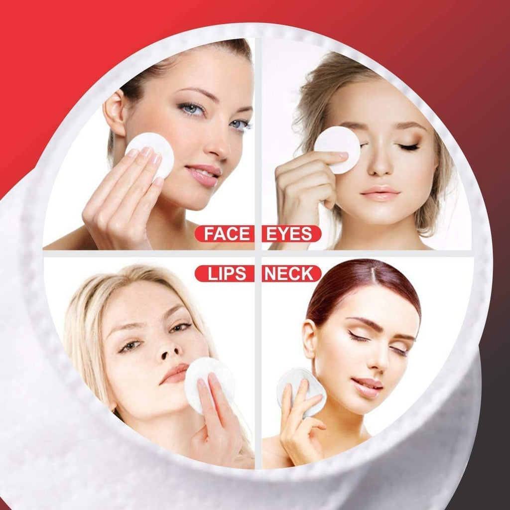 50Pcs Cotton Pads for Face - Natural Round Makeup Remover, Soft Baby Care, Face Cleansing, Lotion and Cream Applying (Packing May Vary)