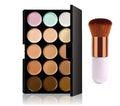 Aadav 15 Colors Contour Face Cream Makeup Concealer Palette with mini foundation brush (Multicolor)