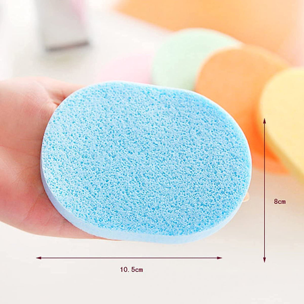 ( 50 x 2 ) 100 Pcs Cotton Balls Makeup Cotton Balls Degreasing Cotton Ball for for Face Cleansing & Makeup Removal Beauty Salon Home Use with 2 pcs Cleansing Sponges