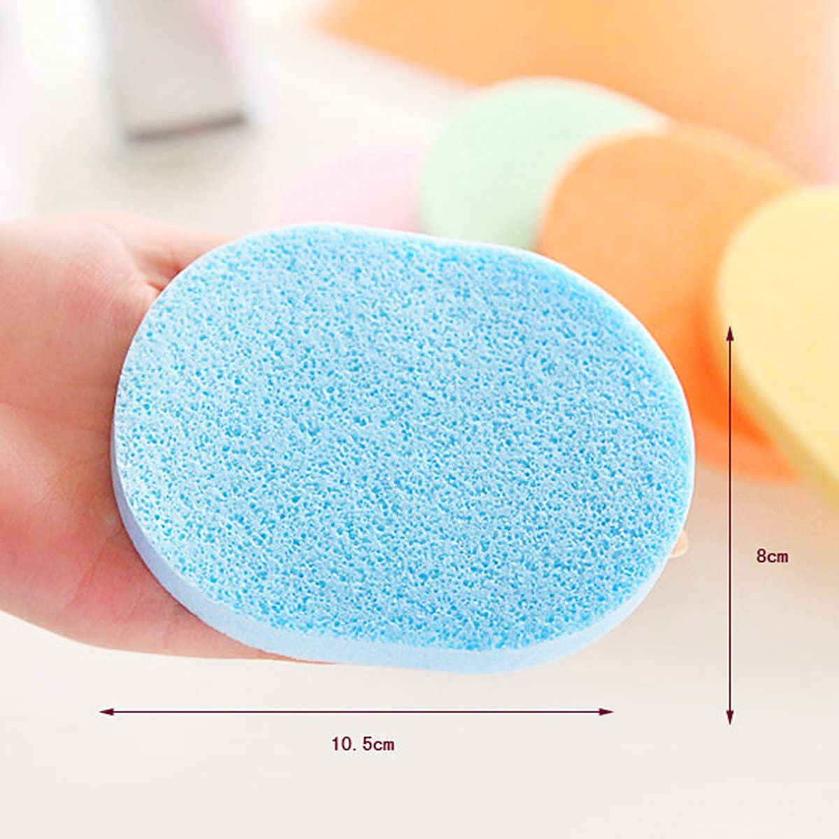 ( 50 x 2 ) 100 Pcs Cotton Balls Makeup Cotton Balls Degreasing Cotton Ball for for Face Cleansing & Makeup Removal Beauty Salon Home Use with 2 pcs Cleansing Sponges