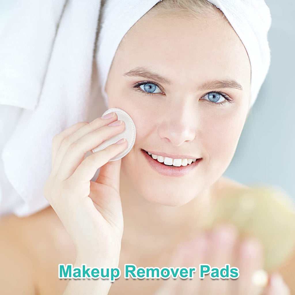 100 Pieces Cotton Pads for Face - Soft Natural Round Makeup Remover, Facial Cleansing, Baby Care, Lotion and Cream Applying (Packing May Vary)