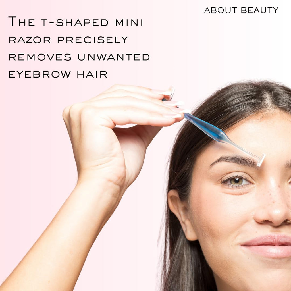 About Face Ultimate Complete Facial Perfecting Kit - 3 Beauty Groomers for Hair Removal, Ideal for Shaving, Exfoliating, Dermaplaning and Brow Shaping, Japanese Steel Gently Removes Facial Hair