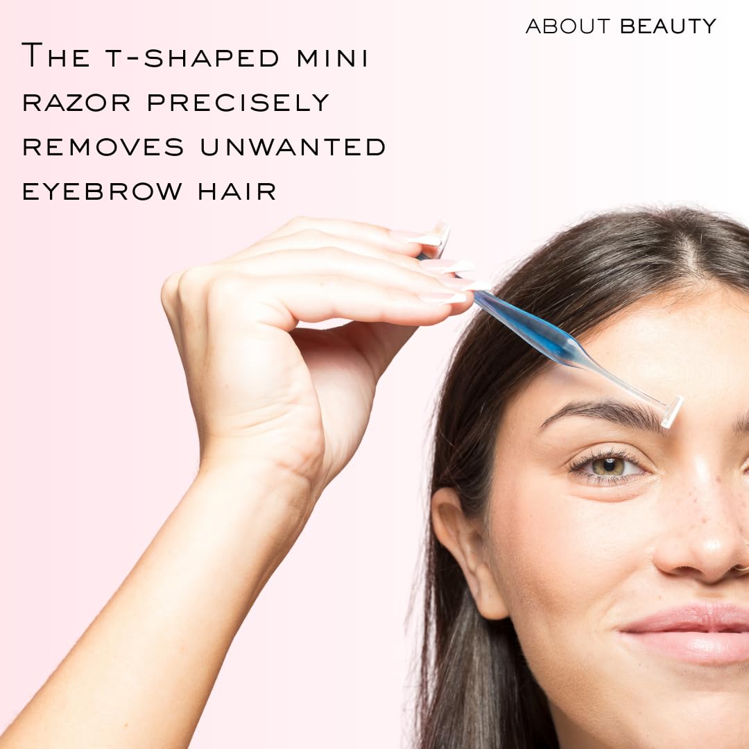 About Face Ultimate Complete Facial Perfecting Kit - 3 Beauty Groomers for Hair Removal, Ideal for Shaving, Exfoliating, Dermaplaning and Brow Shaping, Japanese Steel Gently Removes Facial Hair