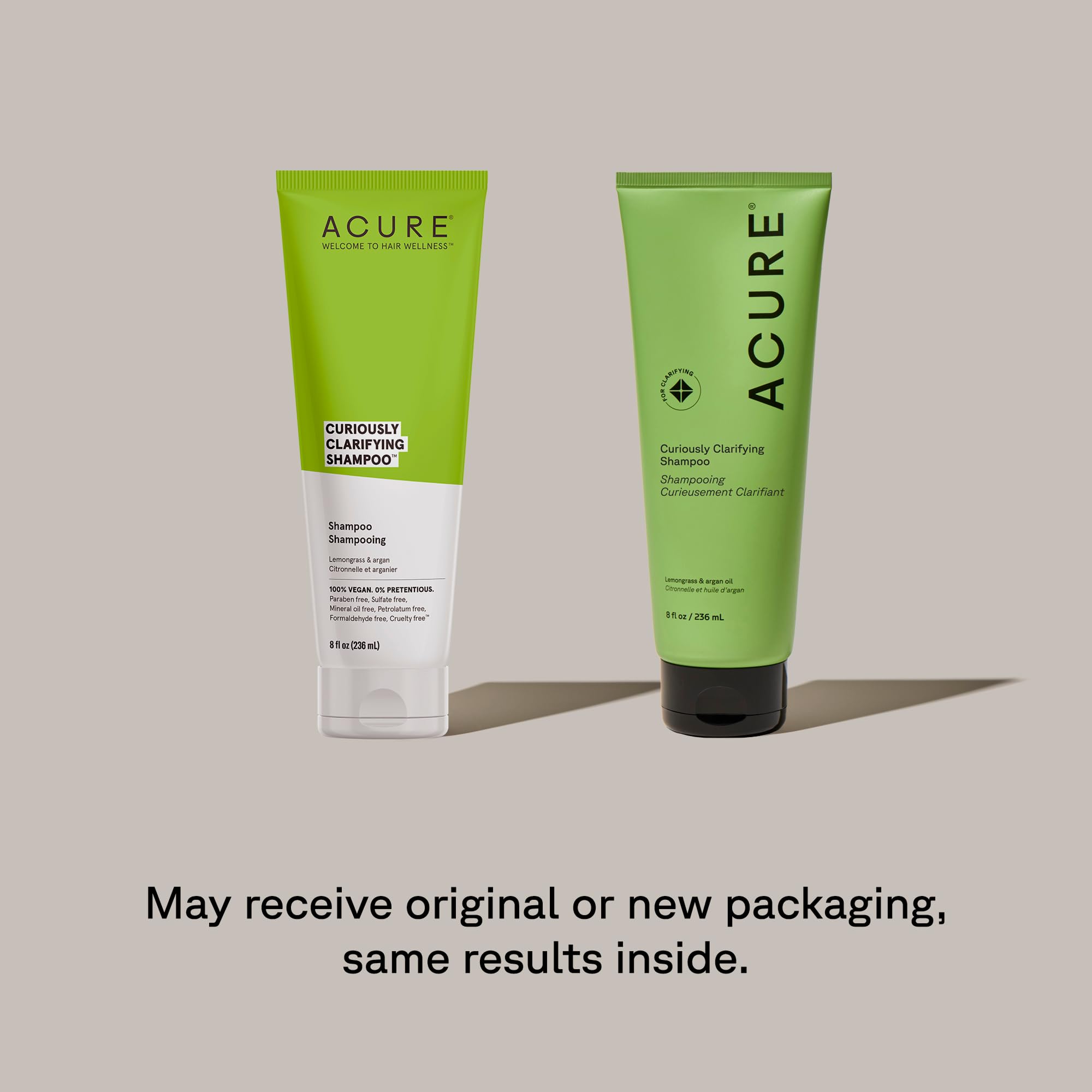 Acure Curiously Clarifying Shampoo - Cleansing & Clarifying Shampoo for Women & Men, Scalp Detox for Product Buildup, Deep Clean for Oily Hair, Detoxify, Remove Build Up, Sulfate Free, Vegan - 8 fl oz