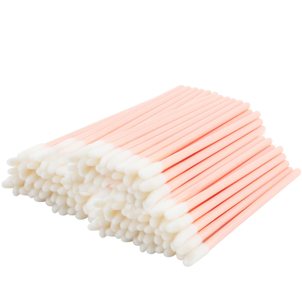 50 Pcs Disposable Lip Wands Applicator, Lipstick Brush,Makeup Gloss Wands,Makeup Applicator Beauty Tool Kits (light pink, 50pcs)