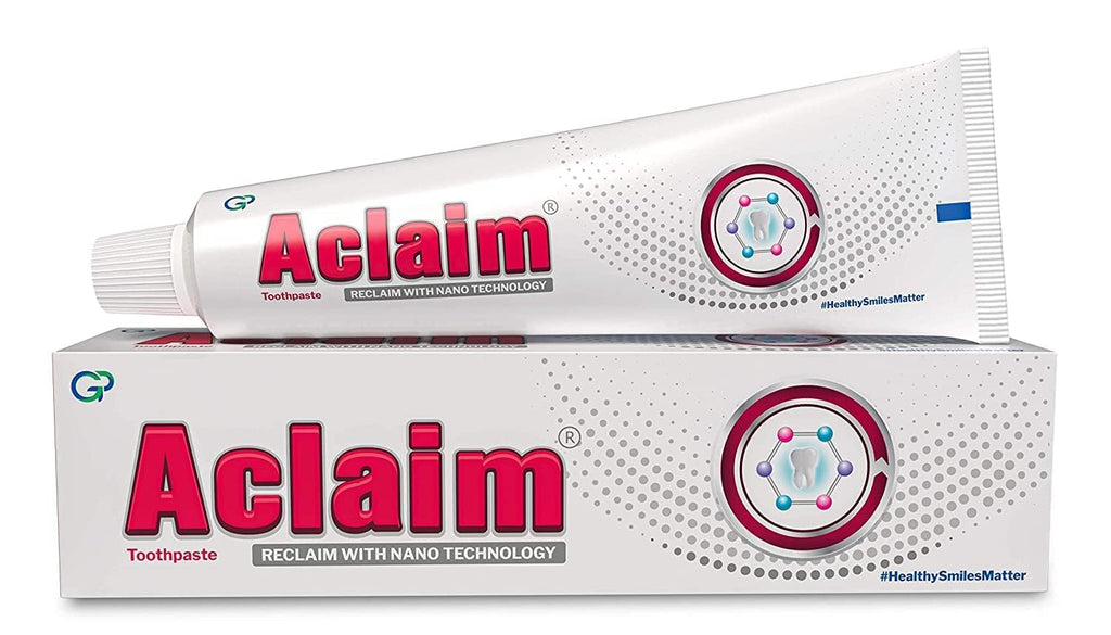 Aclaim Toothpaste for Remineralisation | Protect Teeth Enamel | Prevent Tooth Decay | Repair Enamel | Gum Care | Teeth Whitening | Fluoride-free Tooth paste for Complete Oral Care (Pack of 1) 70g each