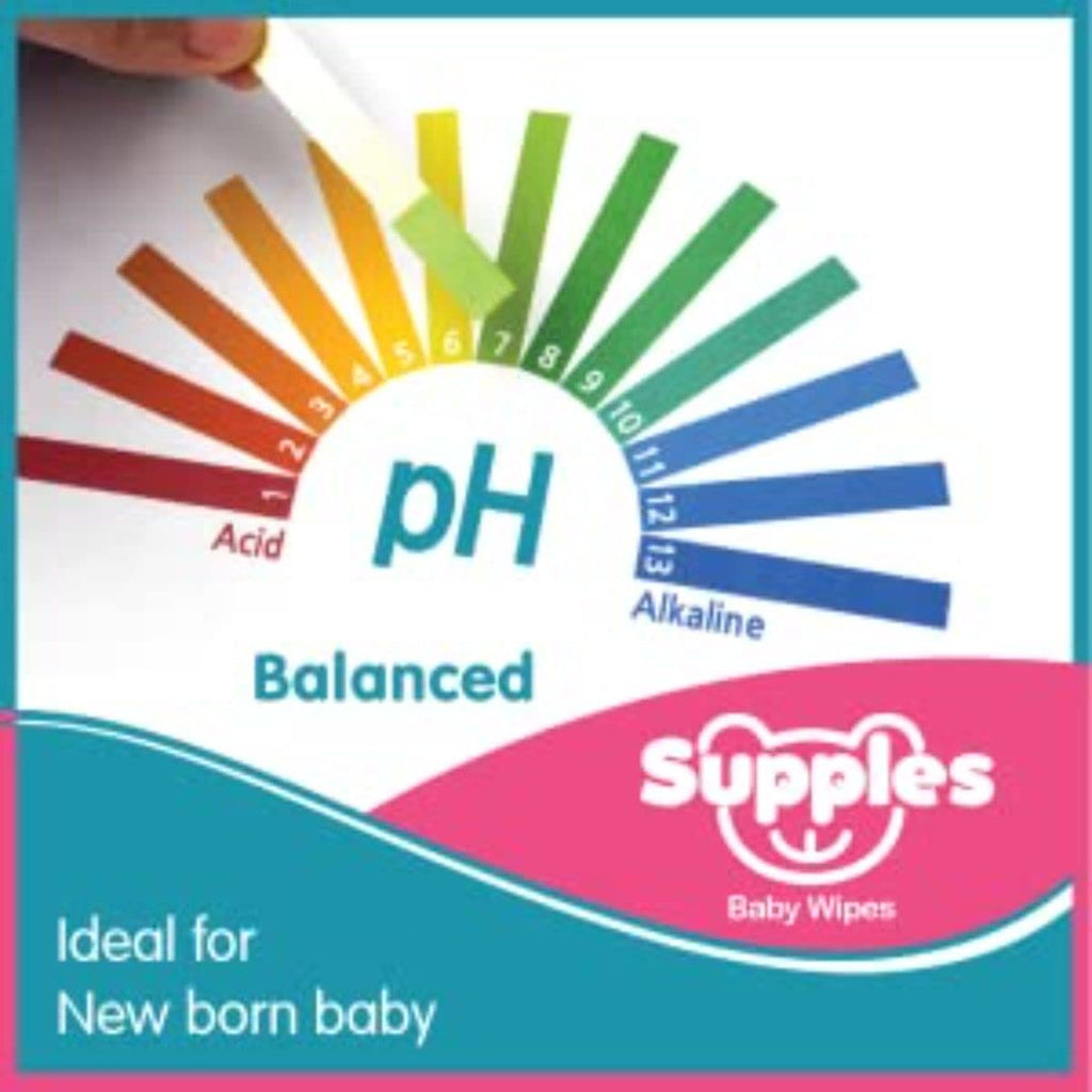 Amazon Brand - Supples Baby Wet Wipes with Lid | 576 Wipes | 72 Wipes x 8 Packs | Enriched With Aloe Vera and Vitamin E | Alcohol-Free and Paraben-Free | Pure Water-Based formulation