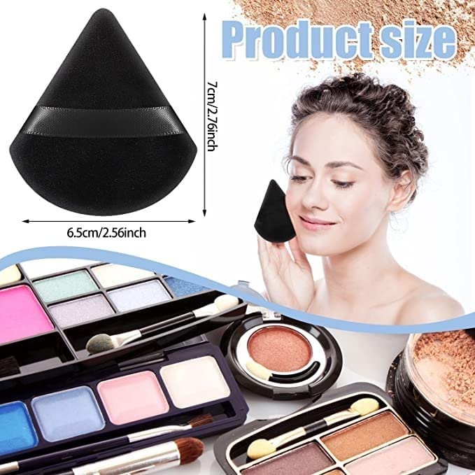 1 Round Foundation Makeup Brush, 2 pieces MakeupSponge Blender (Foundation brush, 2 Pieces Triangle Powder Puffs Face CosmeticPowder Puff Washable Reusable Soft Plush Powder Sponge Makeup Sponge)