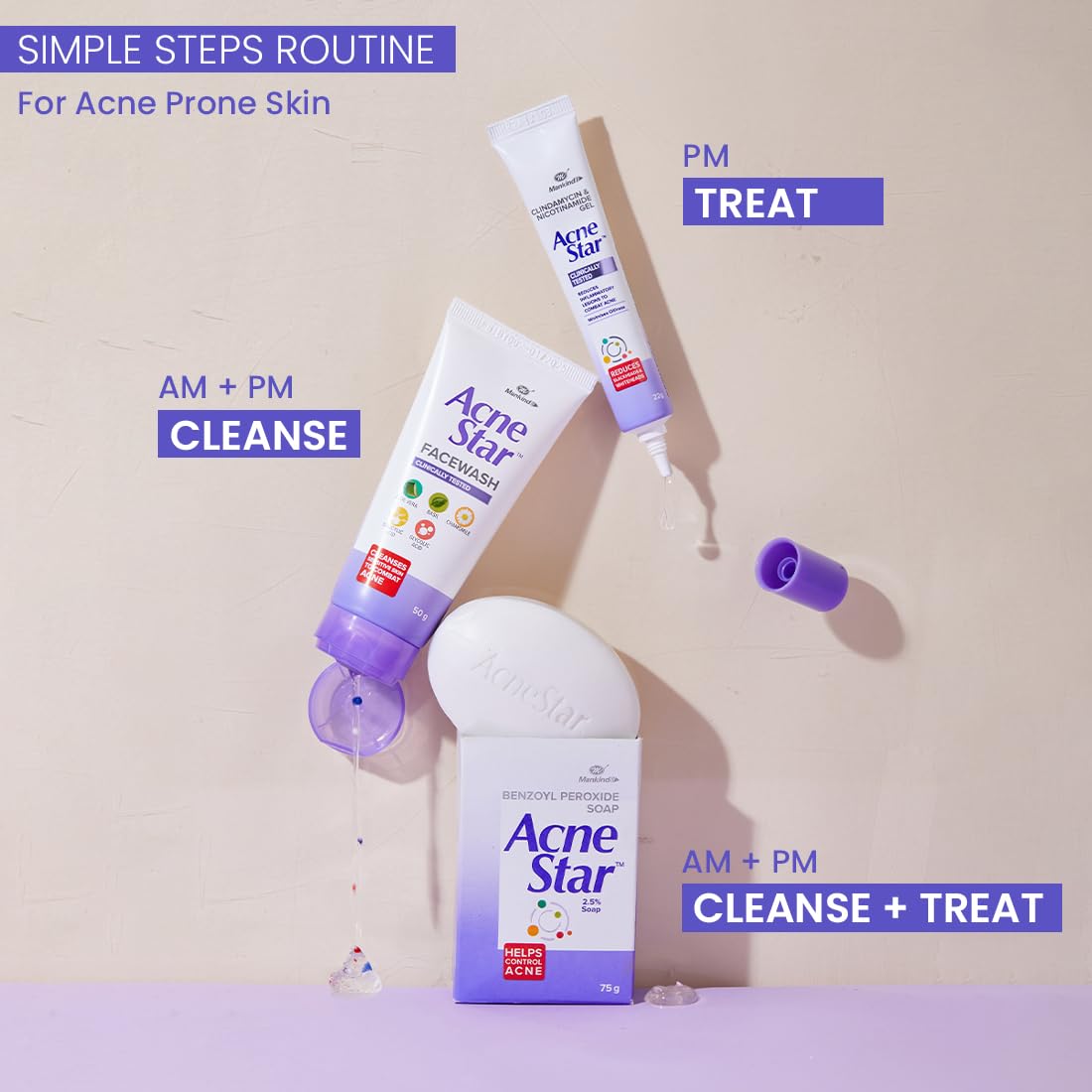 AcneStar Soap Pack of 4, Antiseptic