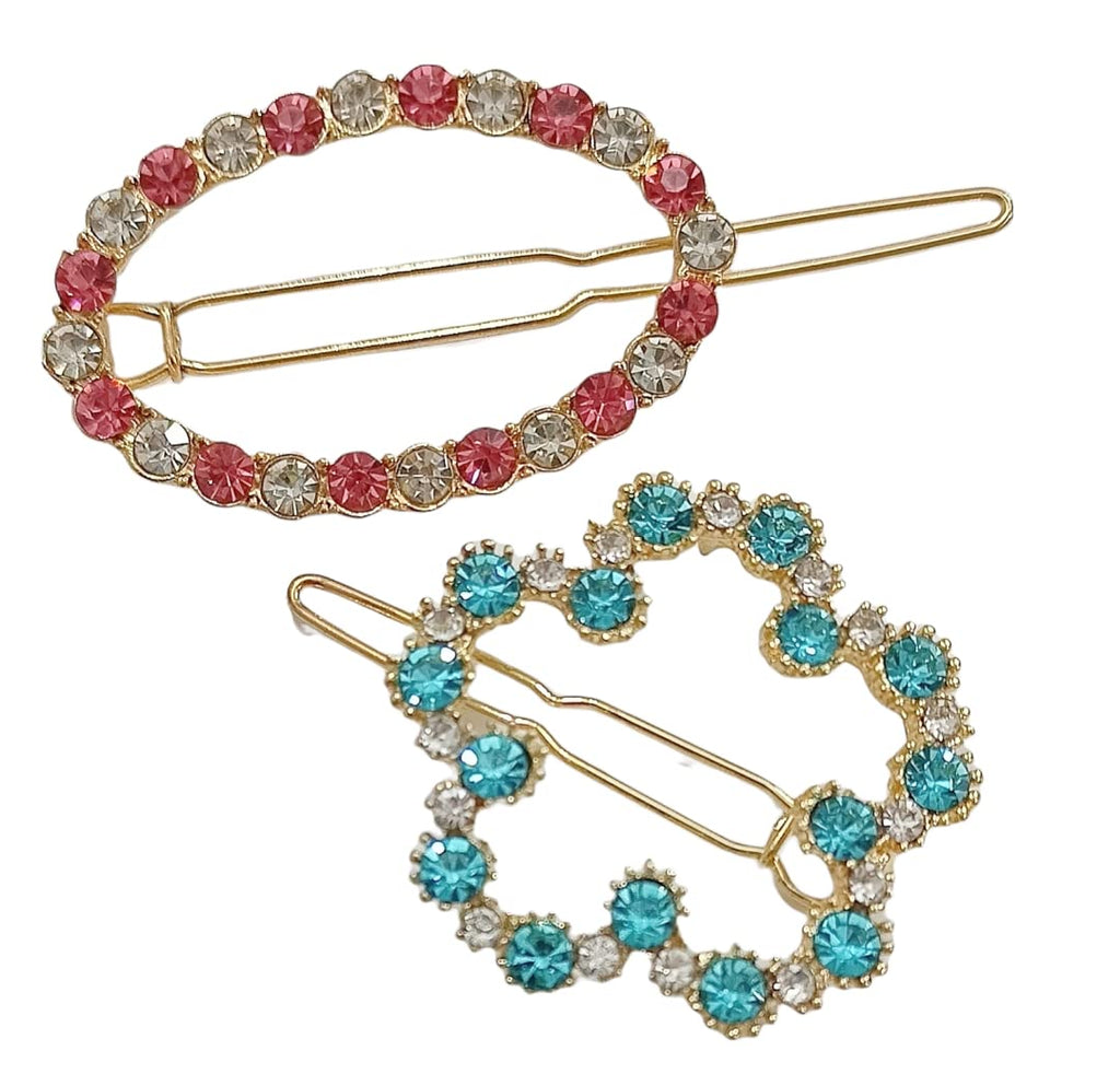 ANNACREATIONS 6 Pcs Rhinestone Hair Lock Pin Crystal Letter Hair Clip Hair Accessories for Girls and Women