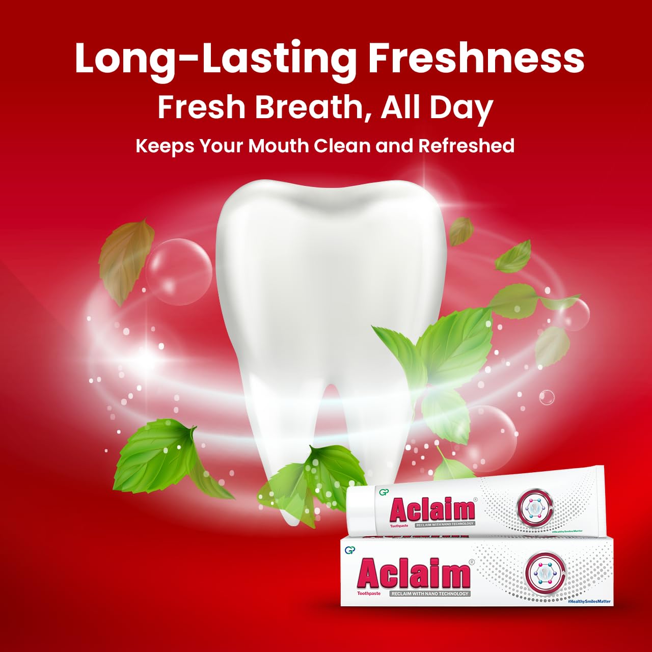 Aclaim Toothpaste for Remineralisation | Protect Teeth Enamel | Prevent Tooth Decay | Repair Enamel | Gum Care | Teeth Whitening | Fluoride-free Tooth paste for Complete Oral Care (Pack of 1) 70g each