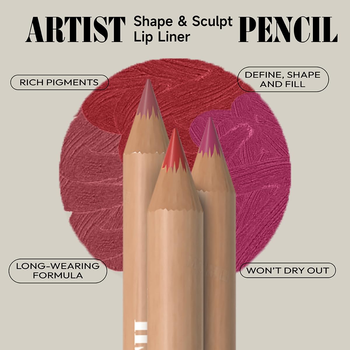 6pcs Nude Lip Liner Makeup Set - Waterproof & Smudge-Proof Matte Pencil, Long-Lasting & Durable, Smooth & Easy Glide, Non-Smudge, Contouring, Filling & Layering (NUDE-BERRY Set, 6 Count (Pack of 1))