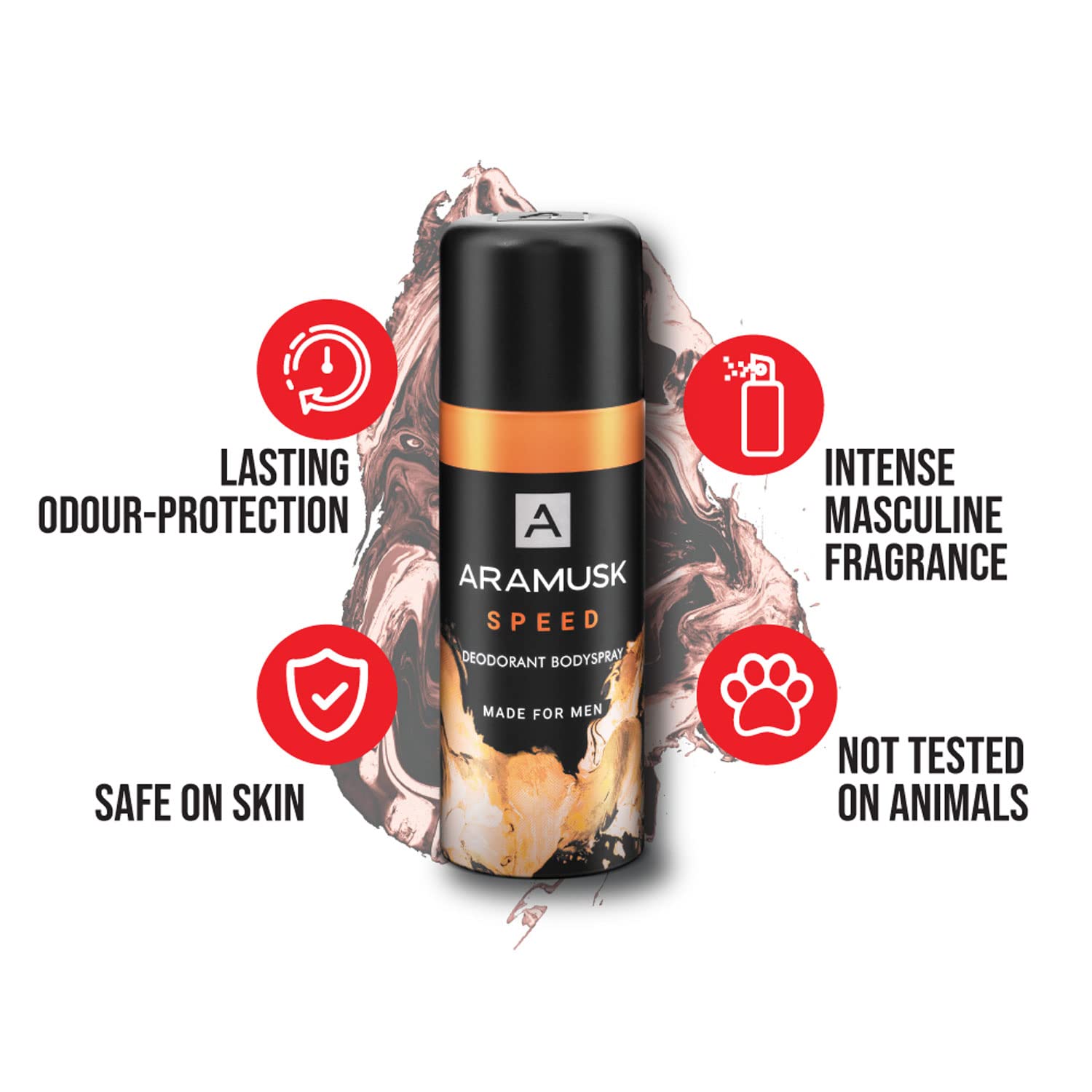 Aramusk Deodorant For Men With Long Lasting Fragrance| Musk, Intense, & Speed Everyday Wear Body Spray Assorted Pack| 150ml Each