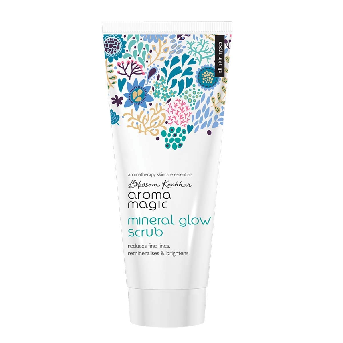 Aroma Magic Mineral Glow Scrub | Exfoliates, reduces fine lines, brightens & boosts hydration| With beeswax, vegetable glycerine, lavender, tea tree & rose essential oils| All Skin Type- 100ml