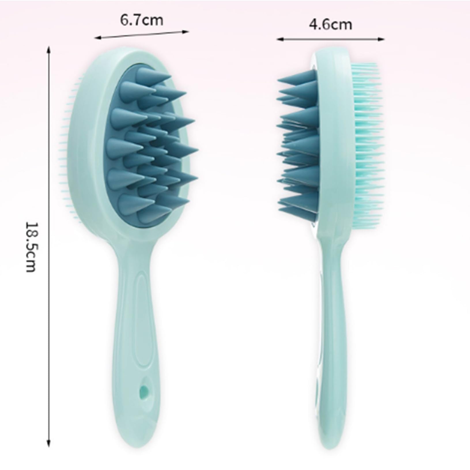 ACSUSS Double Sided Hair Brush for Women and Men Gentle Detangling Comb for Wet and Dry Hair Styling Tool with Massage Bristles Smooth All Hair Types Pink One Size
