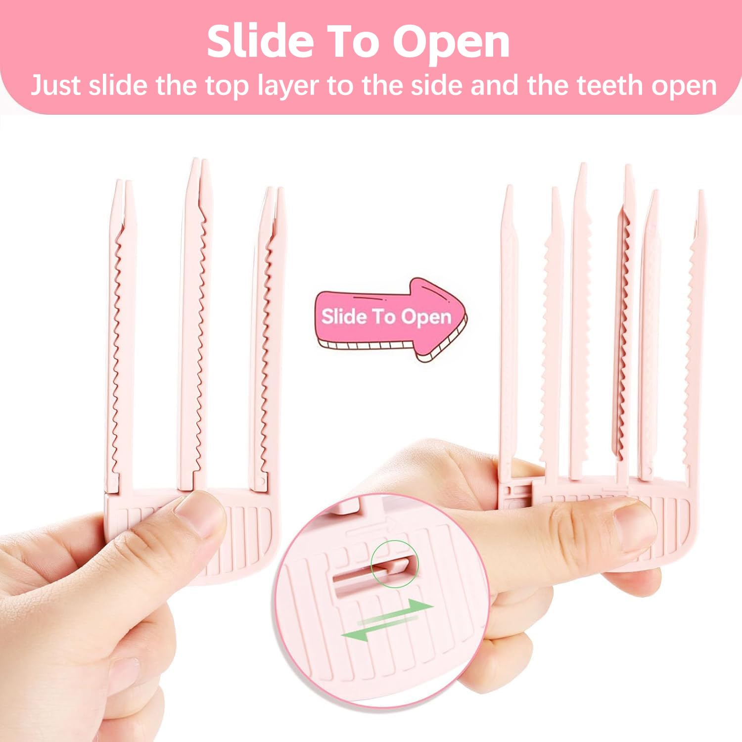 2PCS Volumizing Hair Clips for Women, Hair Volume Clip Styling Tools Volumizing Comb for Fluffy Bangs Clips for Root Lift, Root Booster Clips, Pink