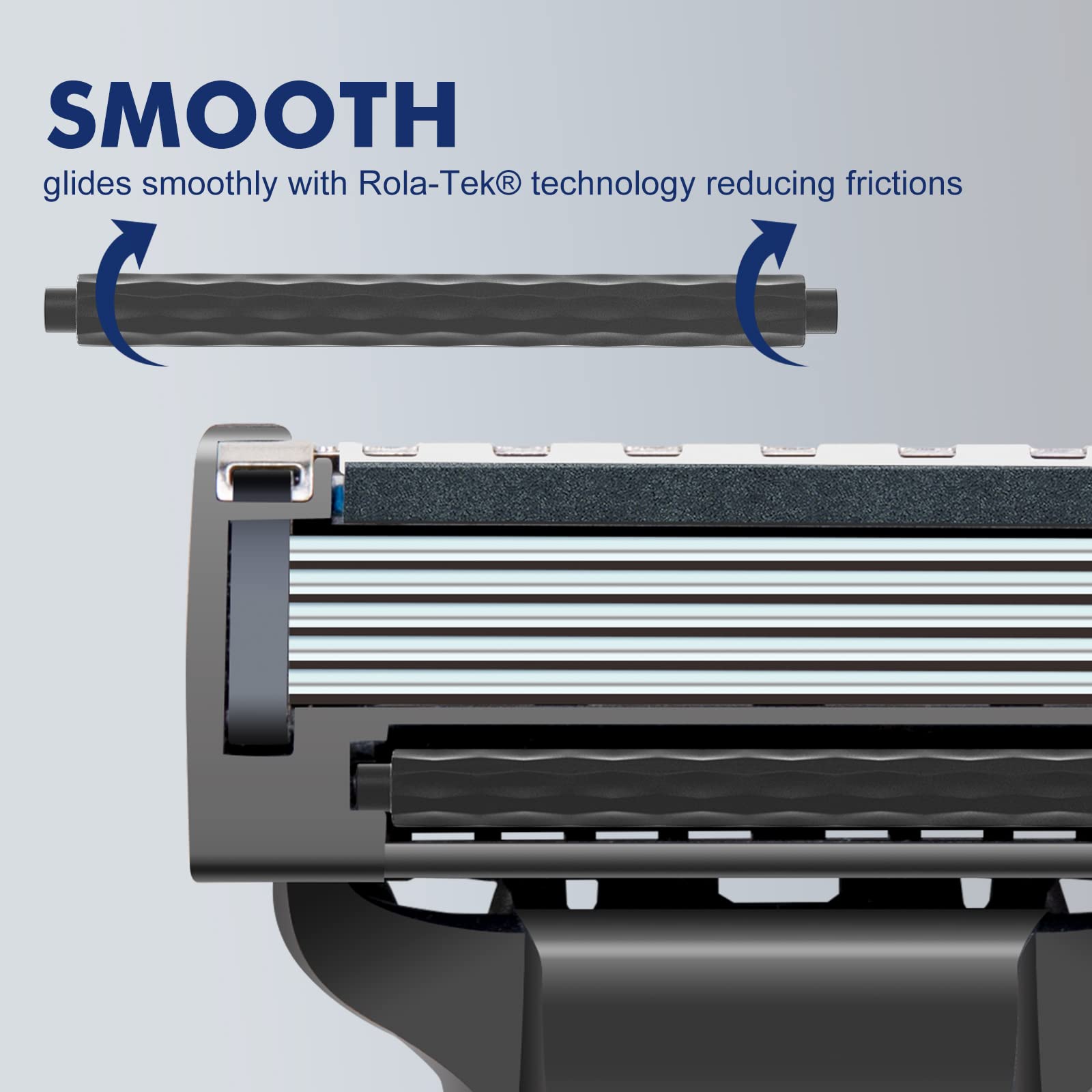 Arisson Razors for Men, Swedish 5 Blade Razor Kit-1 Ergonomic Handle, 4 Surgical-grade Sharp Blade Refills with Back Trimmer, 1 Shaving Gel, Moisture Strip with Vitamin E for Comfortable Shave (Pink)