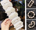 ANNACREATIONS 8 Pcs Korean Fashion Style Pearl Metal Hair clips Tic Tac Hair Barrettes Set Hairpin Hair Clip, Lock Pin Jewelry Hair Accessories For Women's And Girls, White