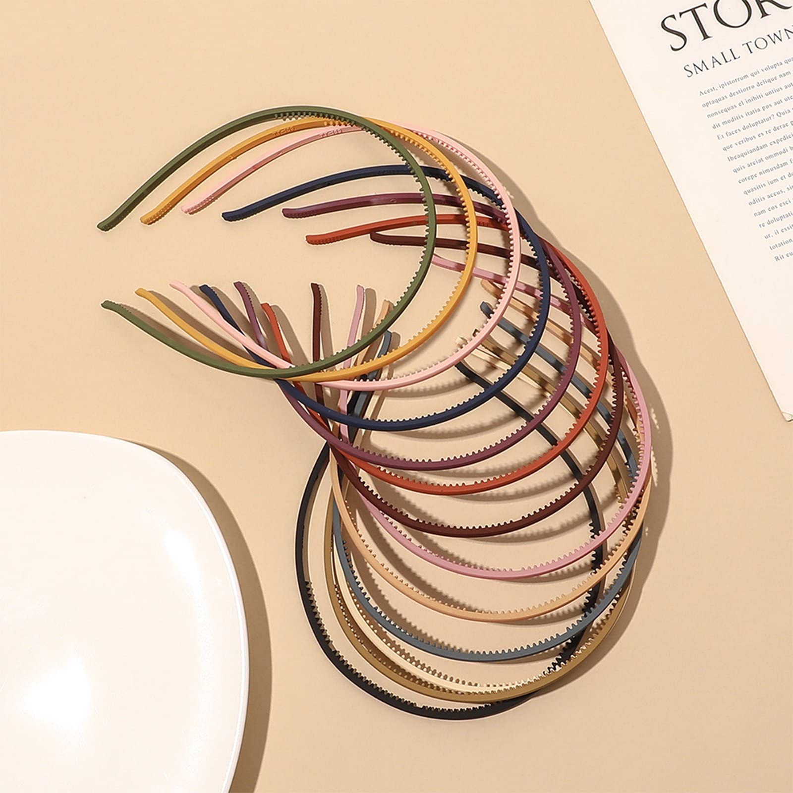 ANNACREATIONS 12 Pcs Fashion Plastic Matte Hair Band For Women And Girls