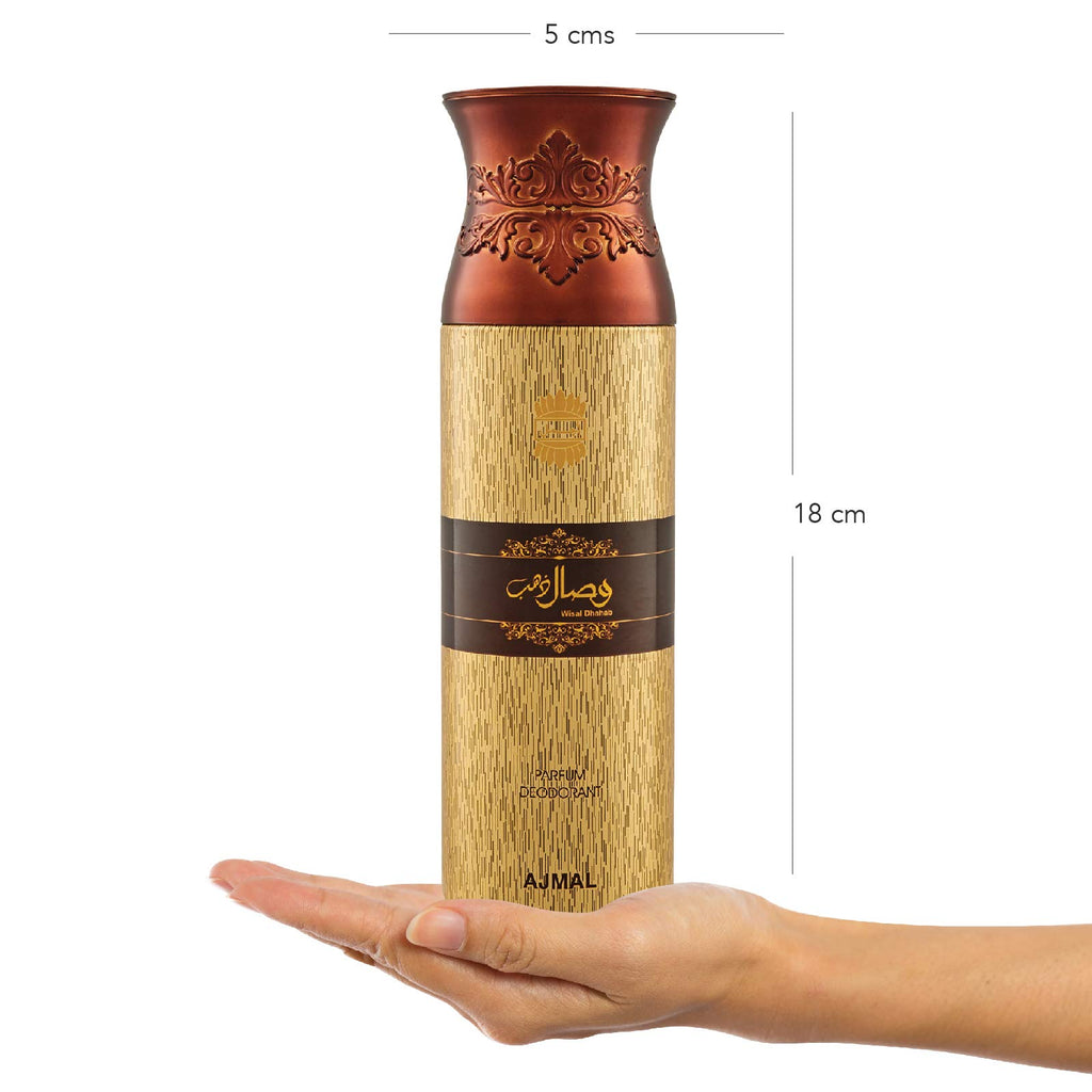 Ajmal Aurum & Wisal & Wisal Dhahab & Sacred Love Deodorant Spray- For Men (200 ml, Pack of 4)