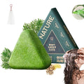 1Pack Nature Triangle Shampoo Bar, Nature Seven Green Soap Shampoo, Natural Usman Grass Hair Shampoo Bar for Women & Men, Solid Shampoo and Conditioner Bars for All Hair Types