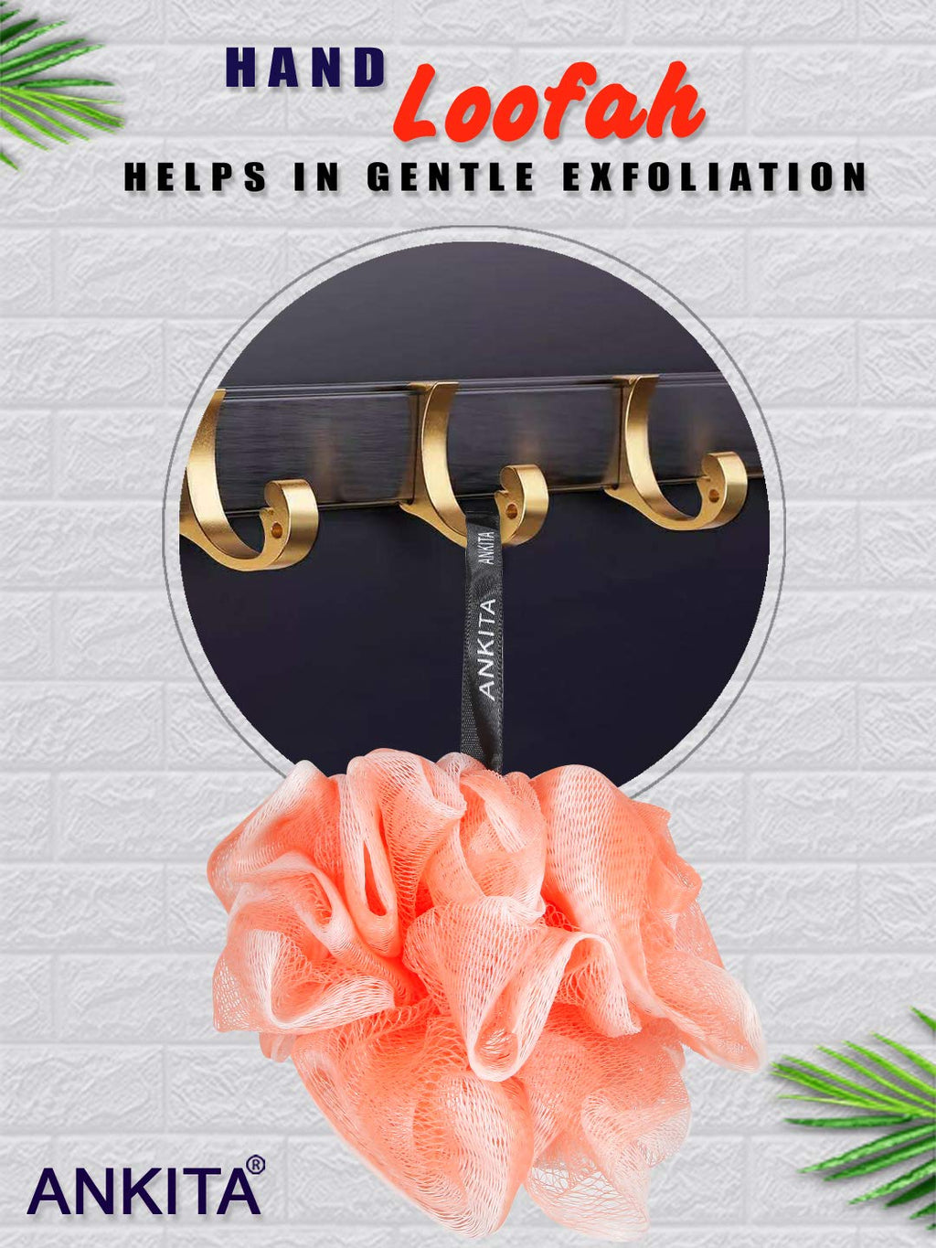 Ankita Bath Shower Sponge Loofah, Mesh Pouf Shower Ball, Mesh Bath and Shower Sponge(Color may Vary)