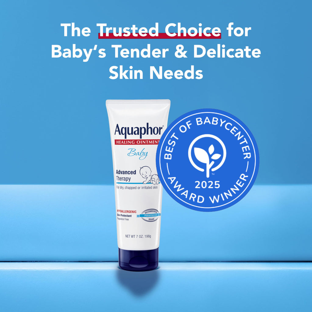 Aquaphor Baby Healing Ointment - For Chapped Skin, Diaper Rash and Minor Scratches - 7 oz. Tube