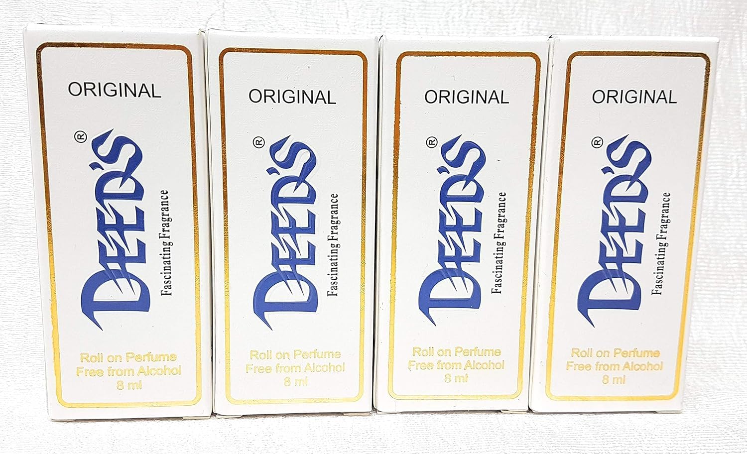 Almas Deeds Fresh Roll On Perfume, 8Ml Each (Pack Of 4) For Unisex