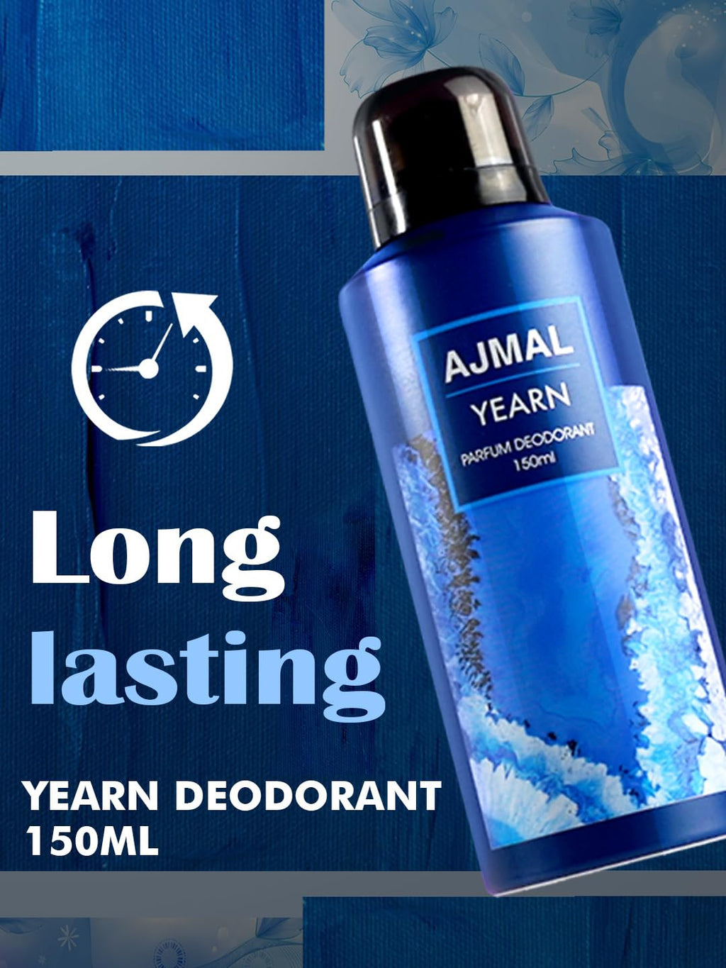 Ajmal Yearn Deodorant Aquatic Perfume 150ML Long Lasting Scent Spray for Men, Online Exclusive