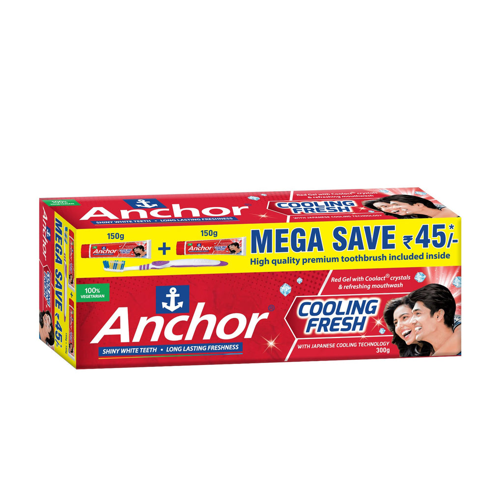 Anchor Red Cooling Fresh Gel Toothpaste 300Ggm (150gx2)
