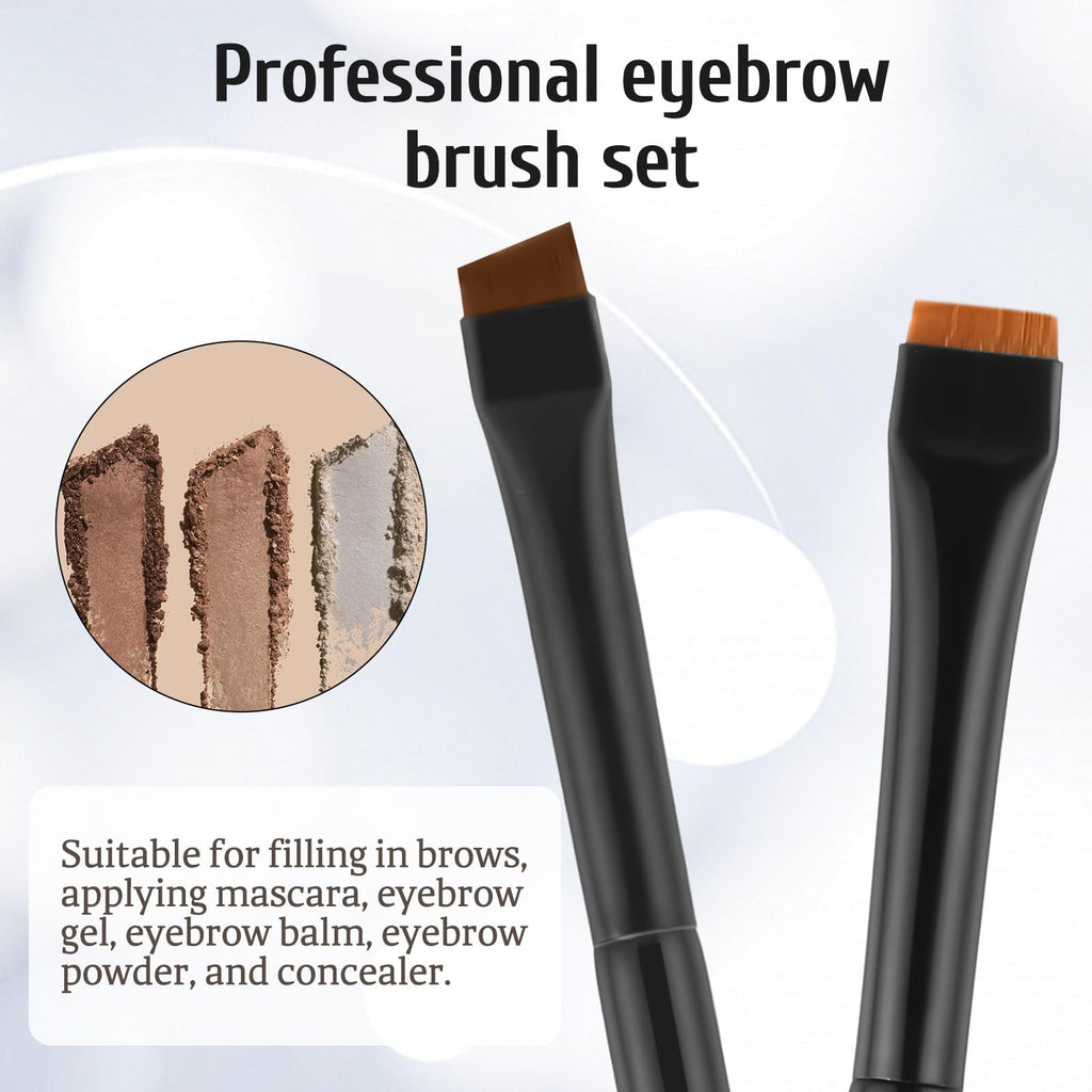 4 Pcs Eyebrow Brush Eyeliner Brush Set Eye Makeup Tool Ultra-Thin Angled Flat Precision Makeup Brushes for Women Beauty Cosmetic, Black