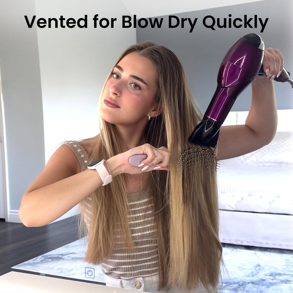 AIMIKE Hemp-Relax Detangler Hair Brush, Eco-Friendly Detangling Brush for Wavy Straight Hair, Vented Hairbrush w/Soft Bristles, Glide Through Tangles with Ease for Women, Kids, Wet & Dry Hair